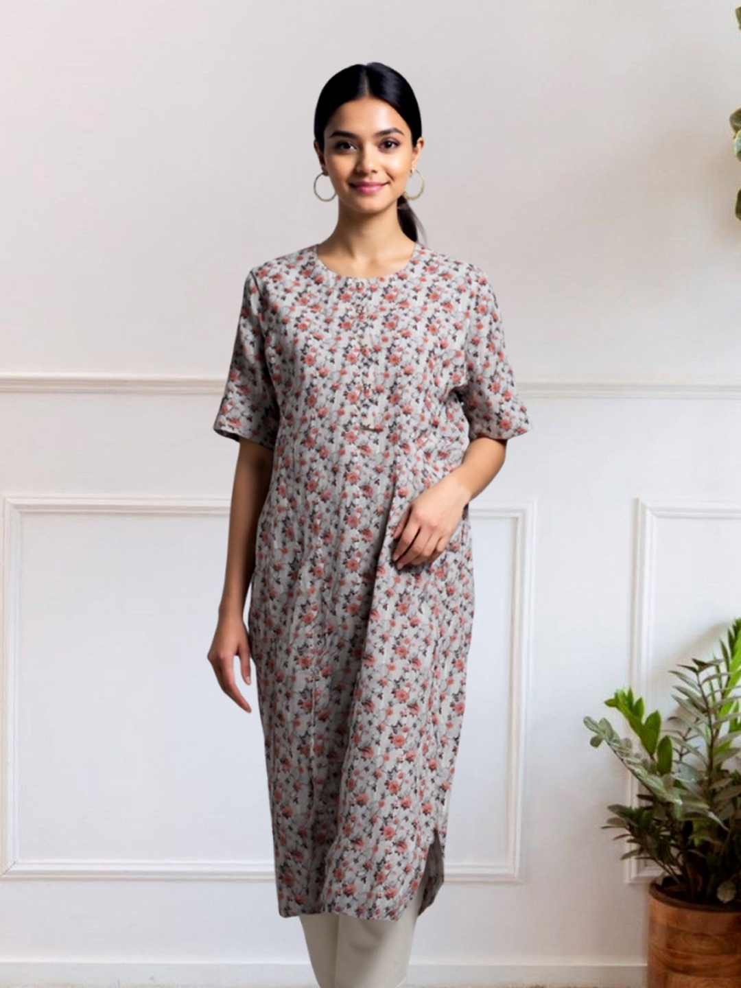 Picture of Delicate Florals, Everyday Charm floral Printed Kurta